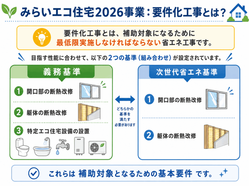 みらいエコ住宅2026事業の要件化工事とは？