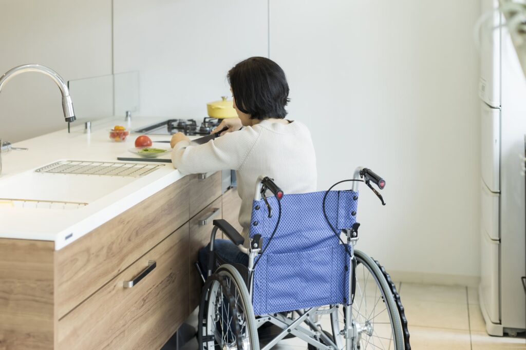 車いすでも調理ができるキッチン