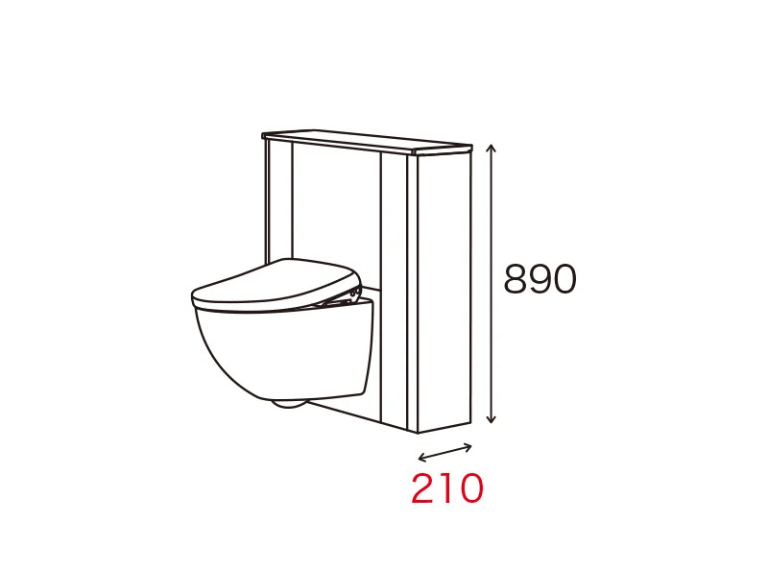 TOTOレストパルF_I型キャビネット_スリム収納タイプ_手洗器なし