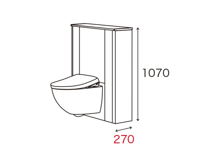 TOTOレストパルF_I型キャビネット_収納タイプ_手洗器なし