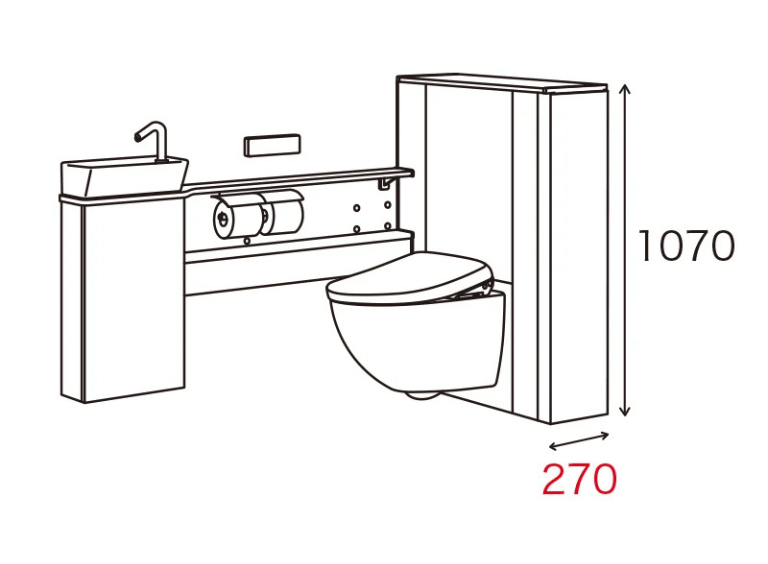TOTOレストパルF_L型キャビネット_まるごと収納タイプ