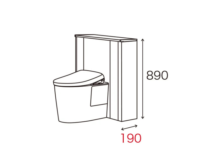 TOTOレストパル_I型キャビネット_スリム収納タイプ_手洗器なし