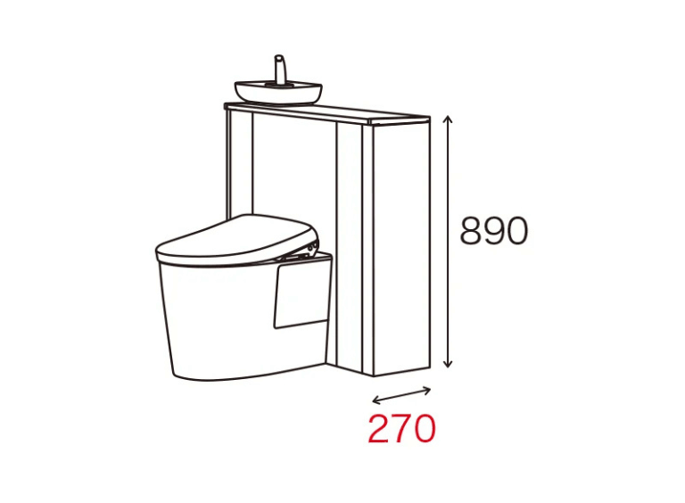 TOTOレストパル_I型キャビネット_収納タイプ_手洗器あり