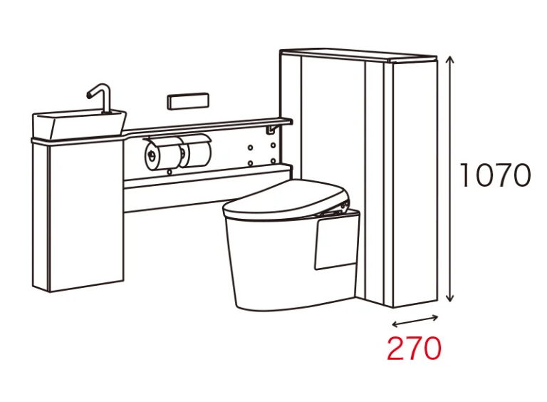 TOTOレストパル_L型キャビネット_まるごと収納タイプ