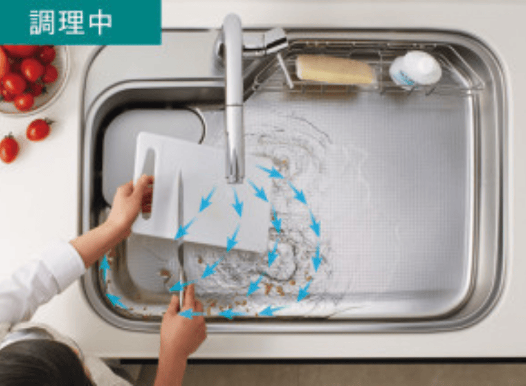 クリナップキッチン_流レールシンク