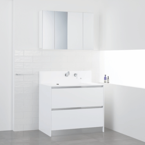 ミラタップ洗面台プレーンVアップライト