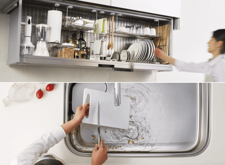 クリナップラクエラ_選べないオプション（オートムーブシステムと流レールシンク）