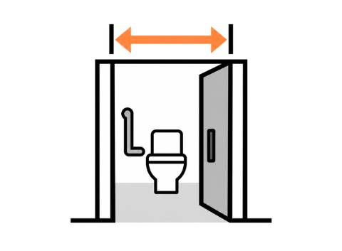 トイレの出入り口を広げる