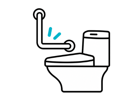 トイレの手すりの設置